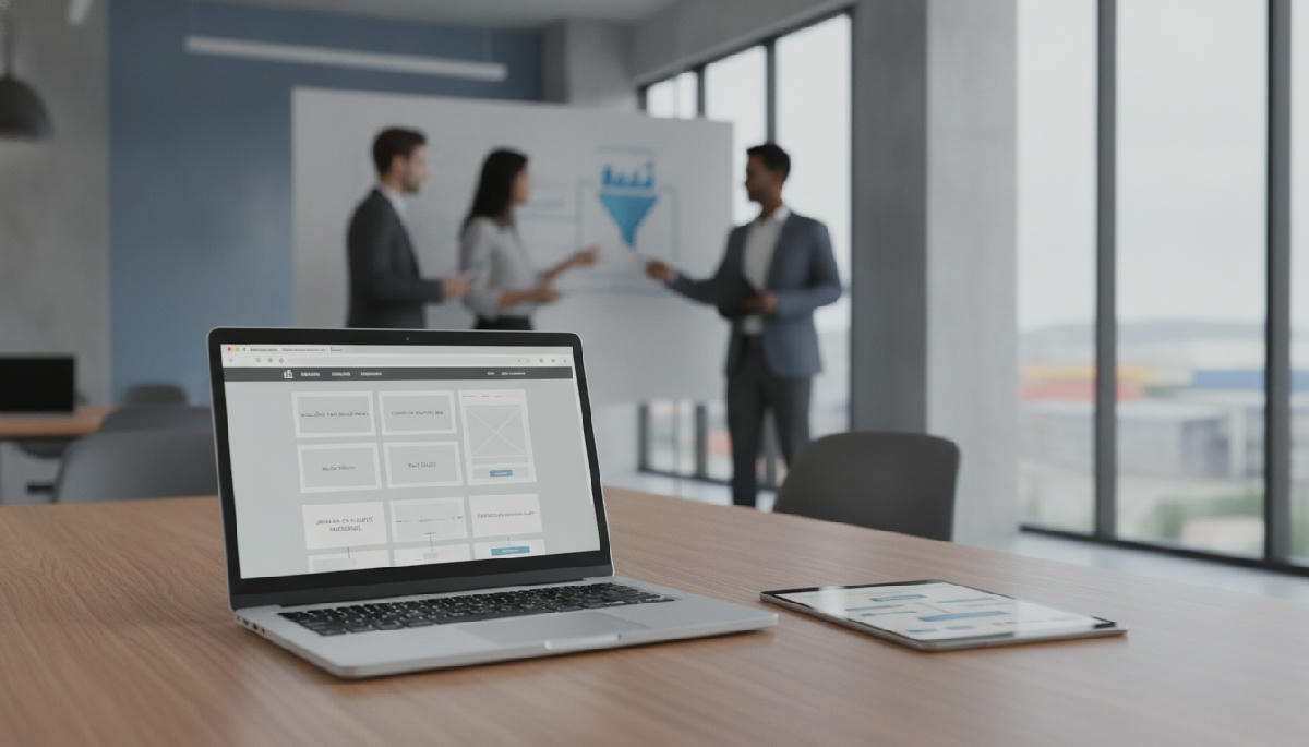 Como estruturar um site para empresas industriais focado em geração de demanda B2B?