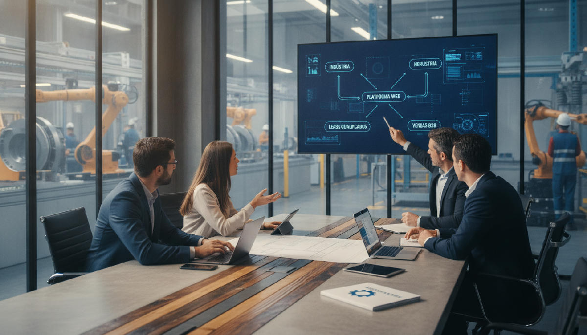 Como a Criação de Site Industrial Estrutura o Funil de Vendas B2B e Gera Leads Qualificados?