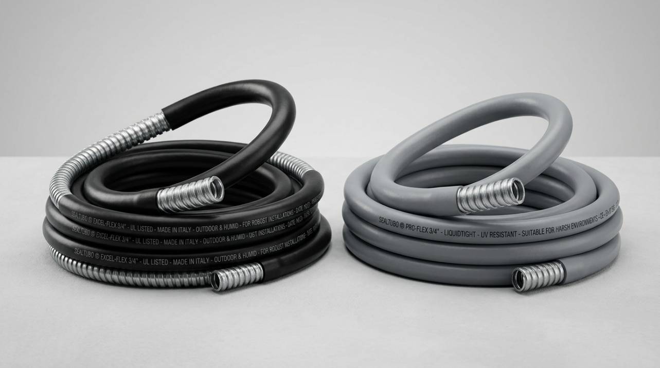 Sealtubo: Segurança e Conformidade – O que as Cores do Eletroduto Flexível Indicam para Áreas Externas e Úmidas?