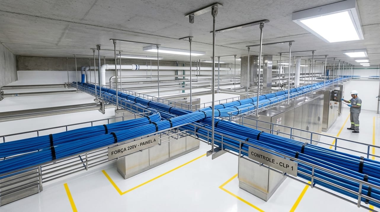 Guia Completo de Eletrocalha Aramada Inox: Ventilação, Higiene e Durabilidade para Sistemas de Cabeamento