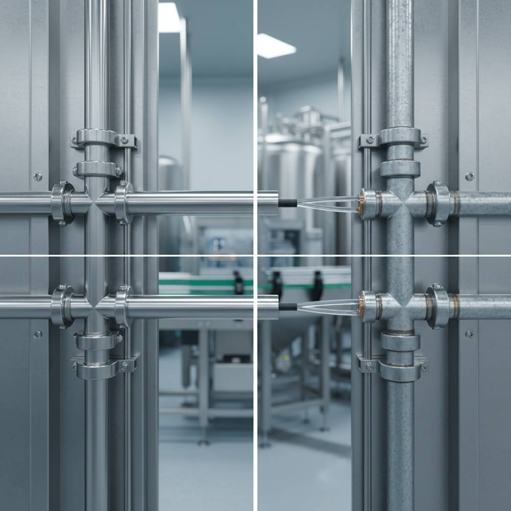 Tabela comparativa entre eletrodutos de aço inoxidável Elecon e eletrodutos de outros materiais.