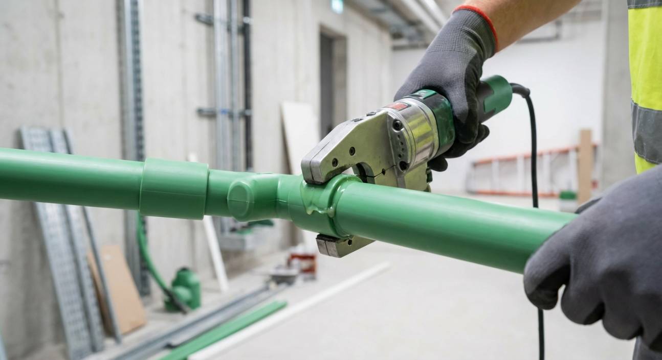 Instalação de Tubos PPR Top Fusion por termofusão, garantindo conexões seguras