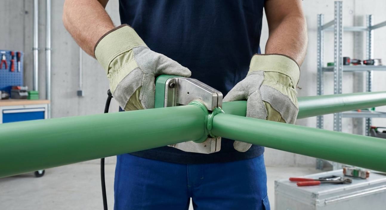 Instalação de Tubo PPR Top Fusion, destacando a facilidade da termofusão