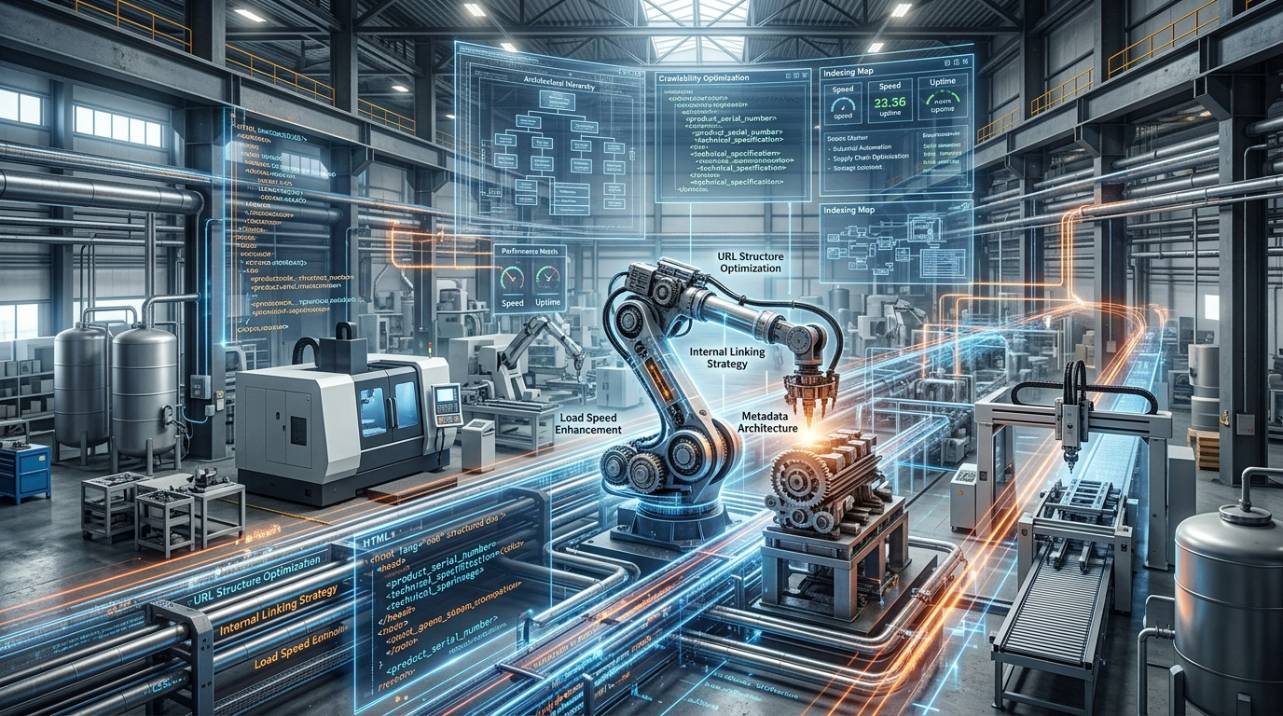 Image for Otimização Profunda: Conteúdo Estratégico e SEO Técnico para Sites Industriais de Alta Performance