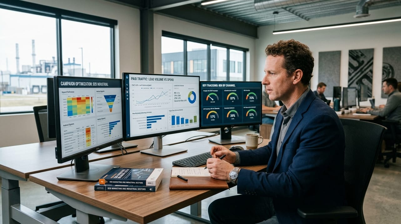 Tráfego Pago para Indústria: Otimize Campanhas e Calcule o ROI com Métricas Essenciais para o Sucesso B2B