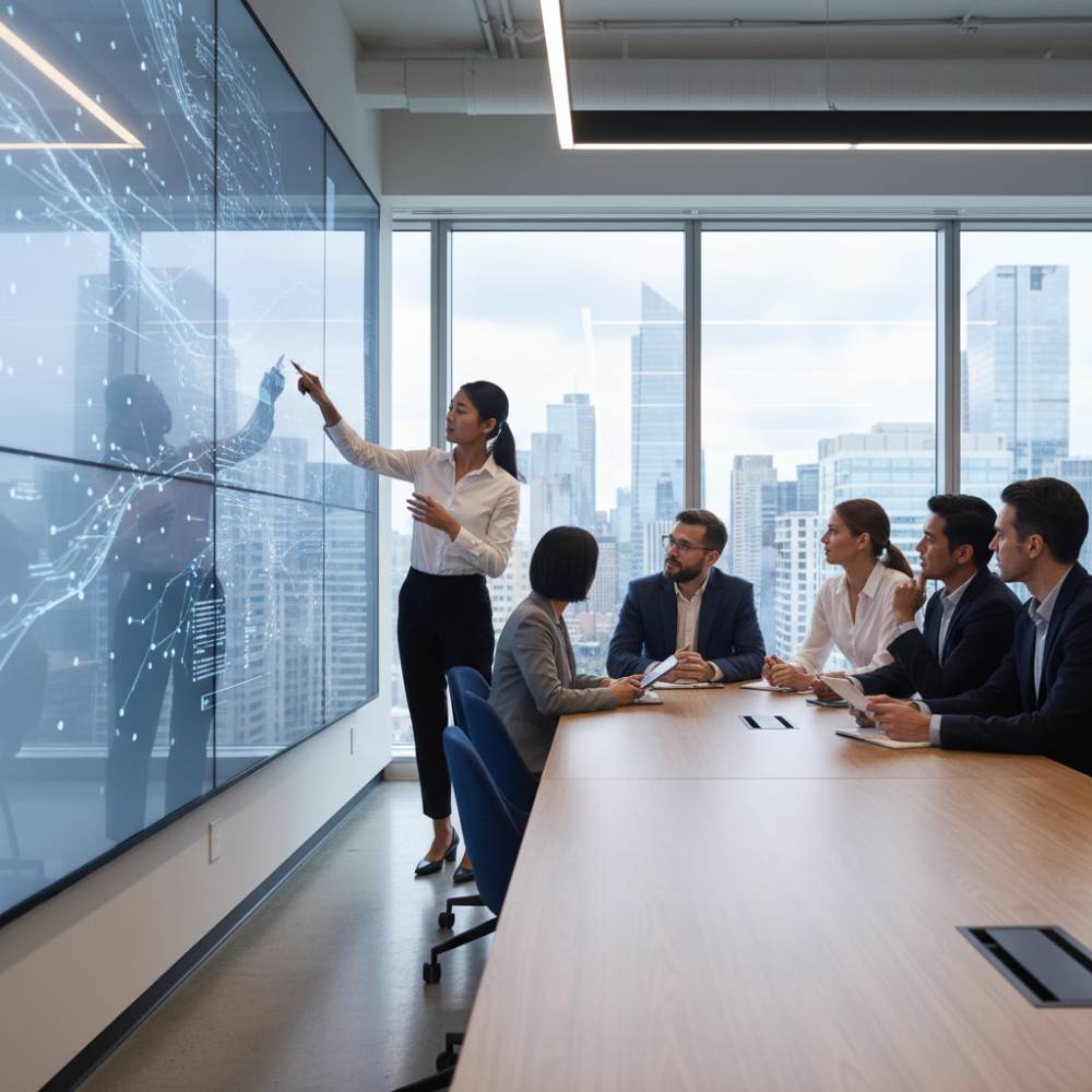Equipe da RudekWydra focada em soluções de branding para empresas industriais.